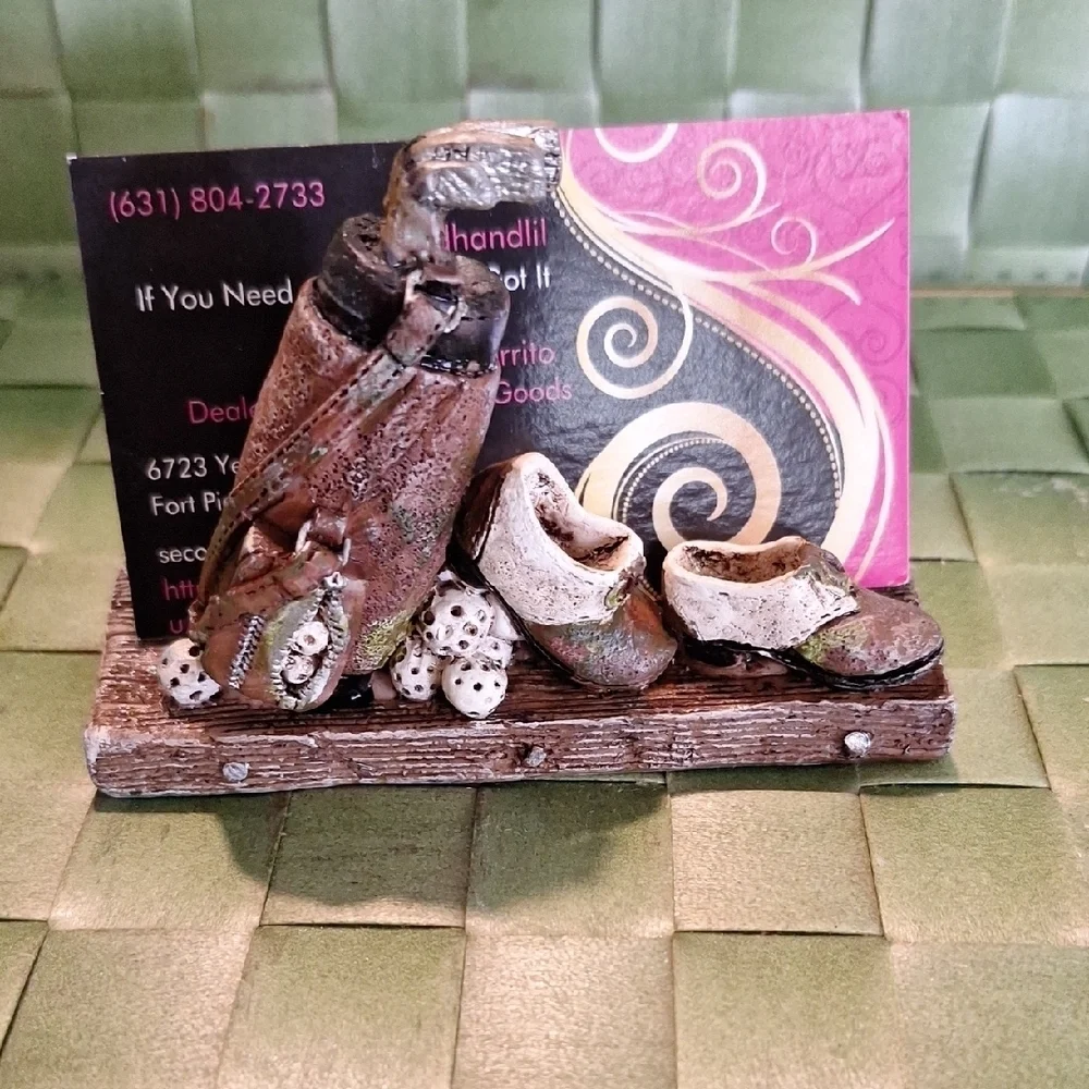 Miniature Golf Bag and Shoes Figurine